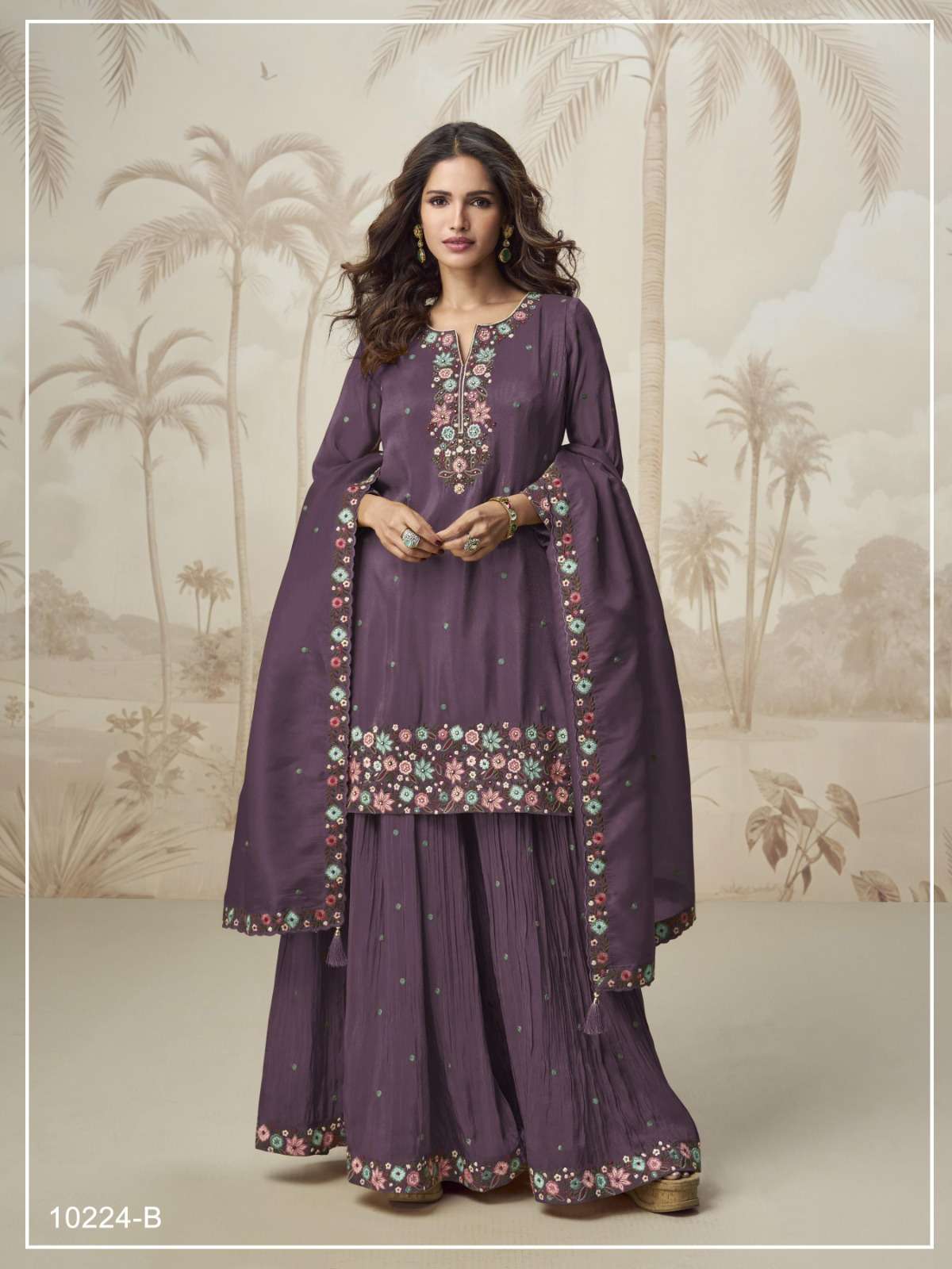 10224 READYMADE COLLECTION SIMAR MULTI WORK PALAZZO SUIT FOR WEDDING TYPE OUTFIT SHOP NOW